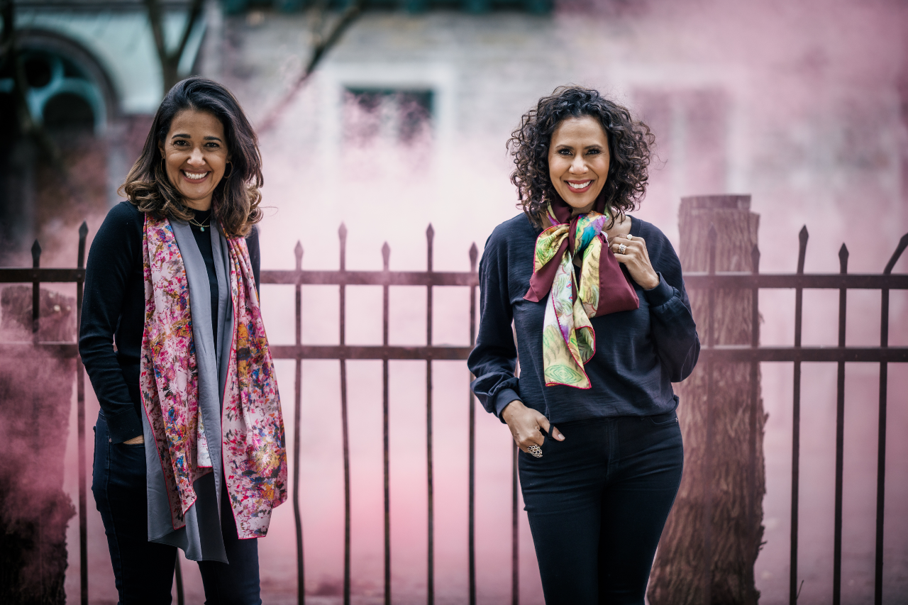Bold Silk Scarf Design in Maroon and Pink | Nathon Kong