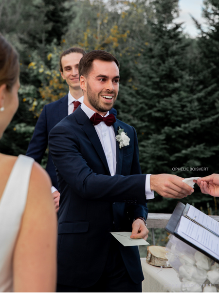 Navy blue and burgundy 2025 wedding suit
