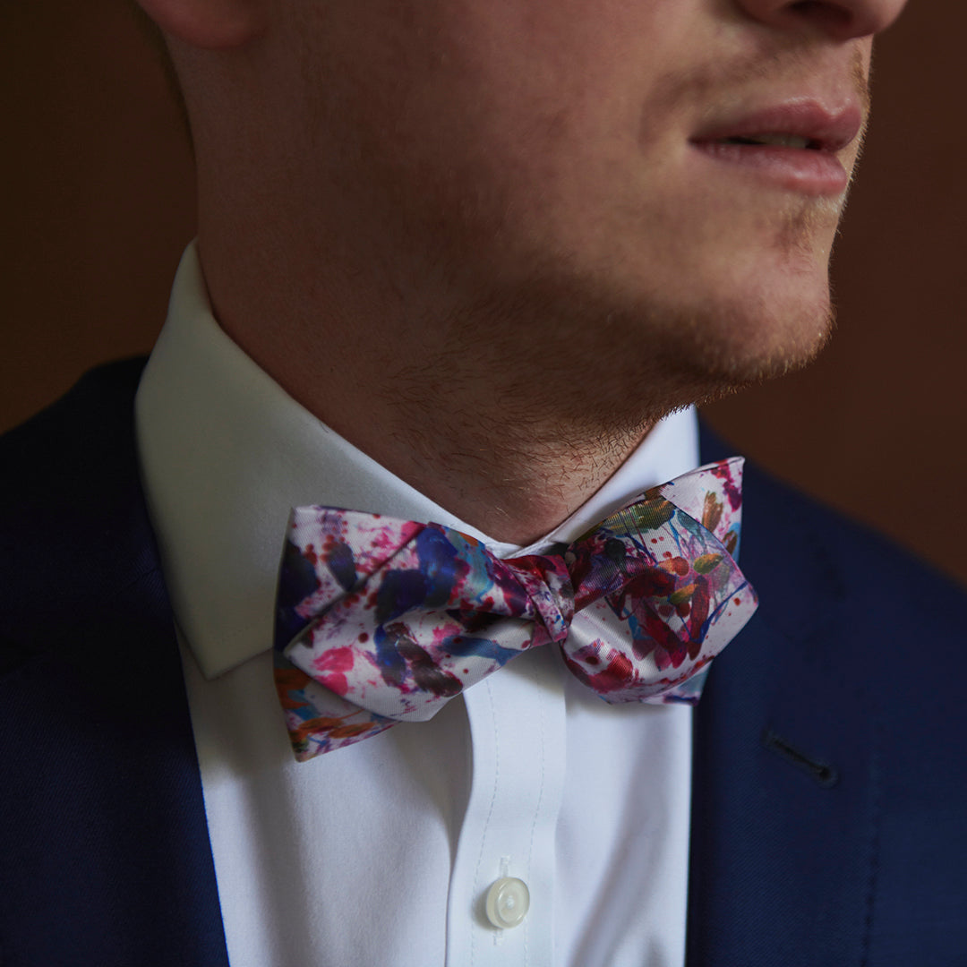 Pink Silk Bow Tie Christmas Gift Idea | Nathon Kong