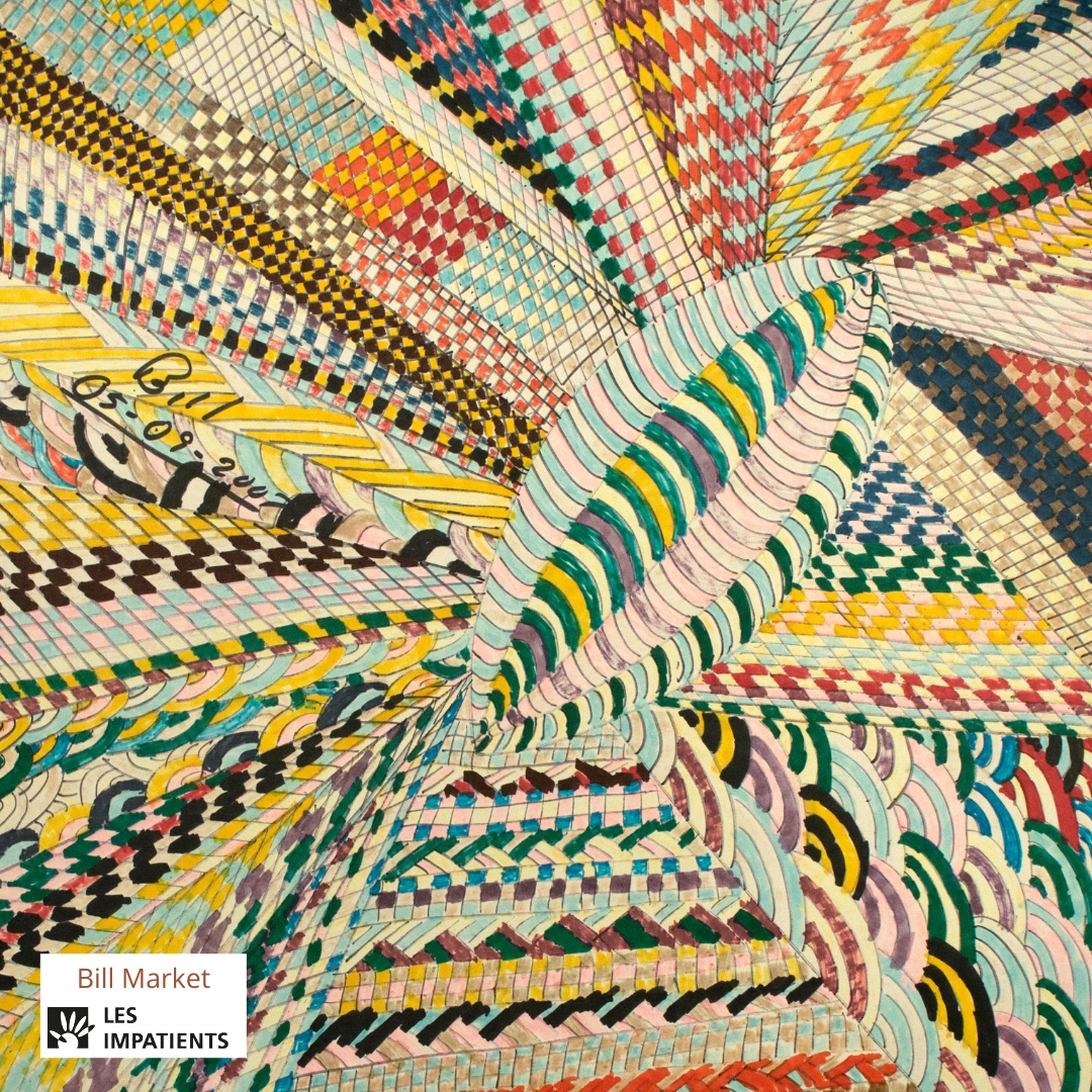 Original Artwork by Bill Market | Printed on silk scarf by Fashion Designer Nathon Kong