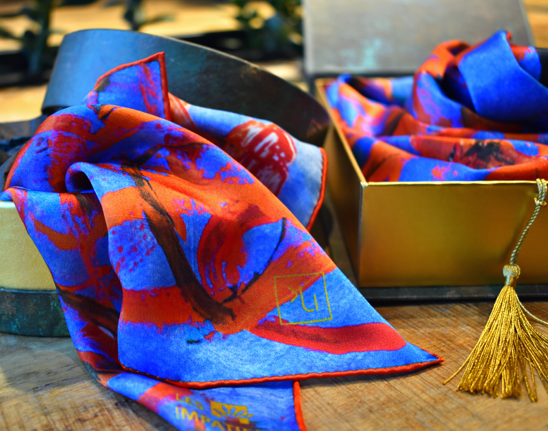 Bundle Gift Set with silk Scarf & Pocket Square | Luxury by Nathon Kong | Canada