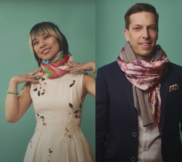 10 Ways to Tie a Silk Scarf | Designer Nathon Kong