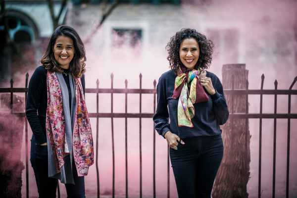 Bold Silk Scarf Design in Maroon and Pink | Nathon Kong