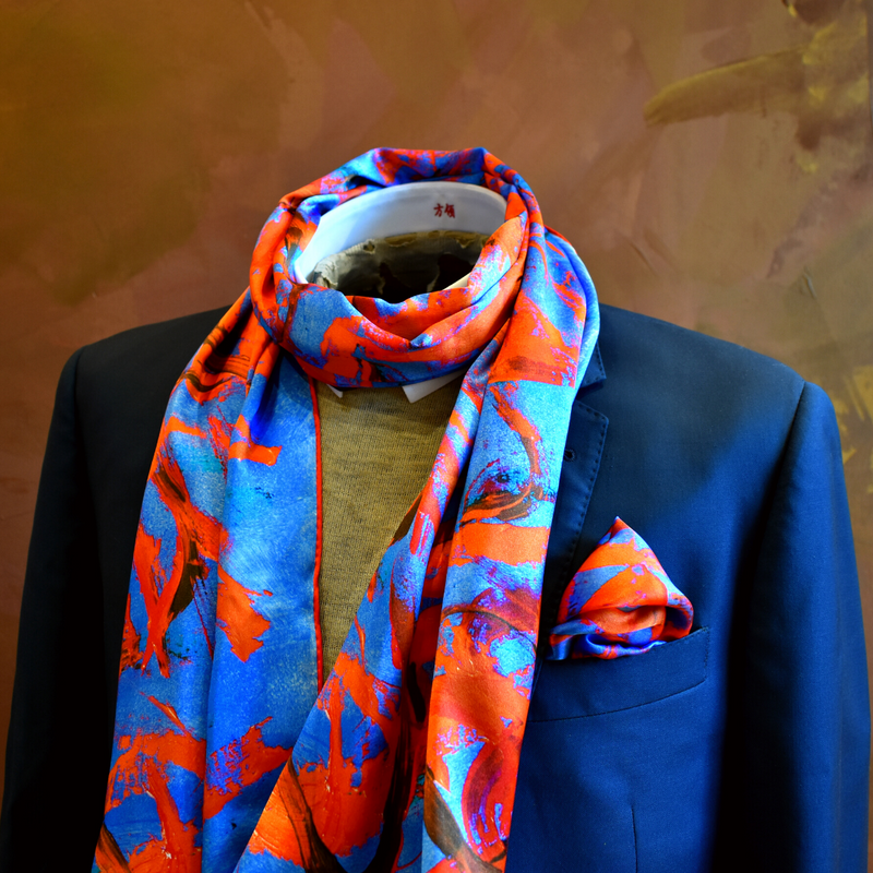 Mulberry Silk Scarf | Art by BJ | Designer Nathon Kong