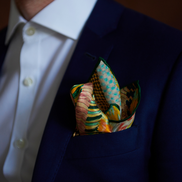 Mulberry Silk Pocket Square | Art by BM | Suit & Tuxedo | Nathon Kong