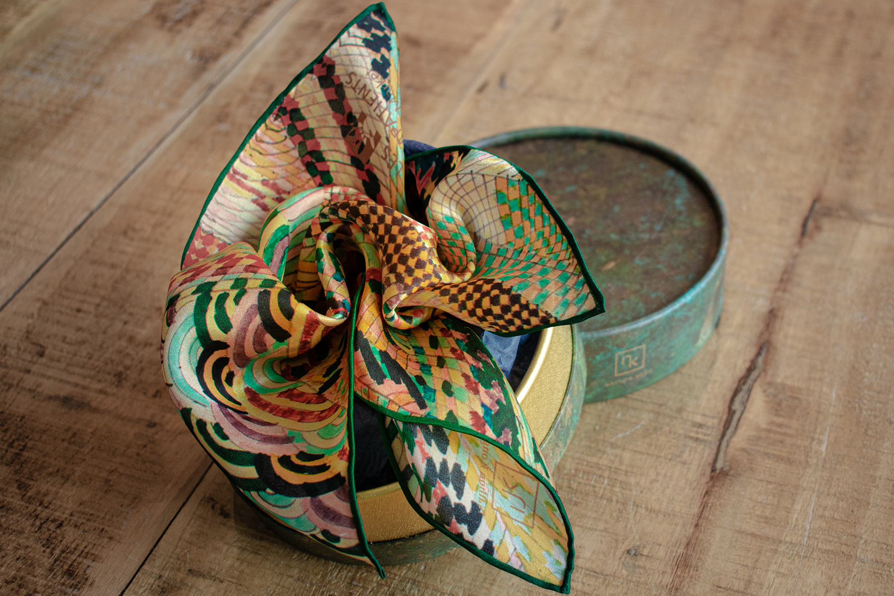 Art by BM | Silk Pocket Square with gift box | Nathon Kong