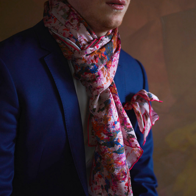 100% Silk Square for Suit & Tuxedo | Fashion Designer Nathon Kong