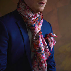 100% Mulberry Silk Scarf | Art by SL | Fashion Designer Scarves Nathon Kong | Canada