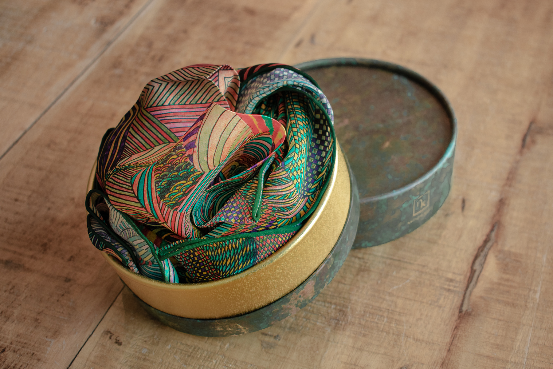 Art by BM | Silk Scarf with gift box | Nathon Kong