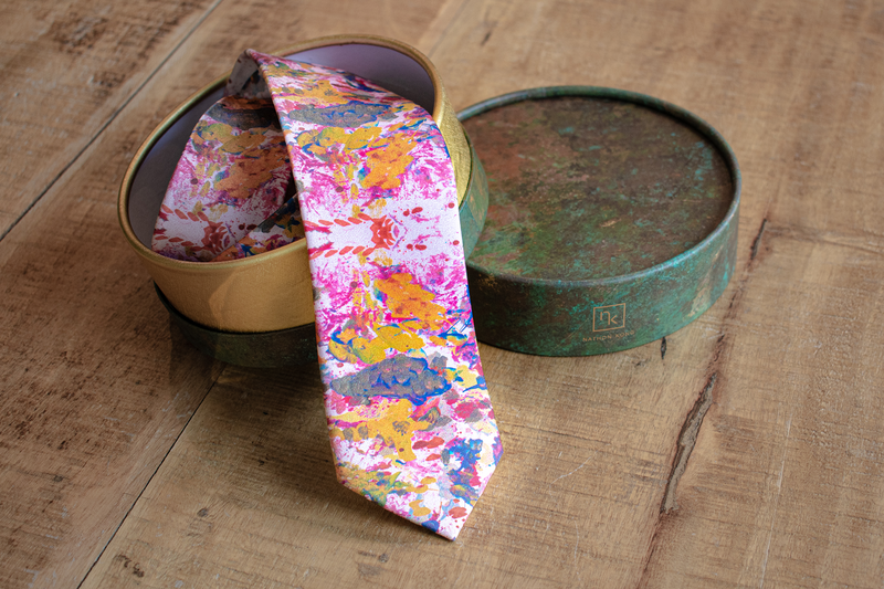 Art by SL | Silk Tie with gift box | Nathon Kong