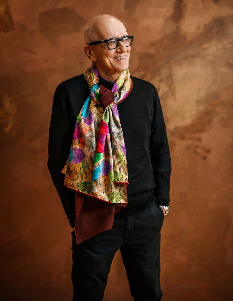 Nathon Kong X m0851 | Mulberry Silk & Wool Scarf for Winter